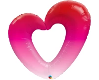 Foil balloon 42" QL Pink Ombre Heart